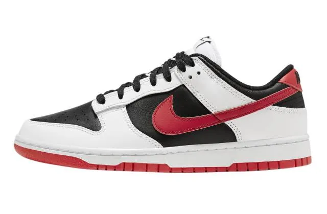 NIKE DUNK LOW WHITE BLACK UNIVERSITY RED