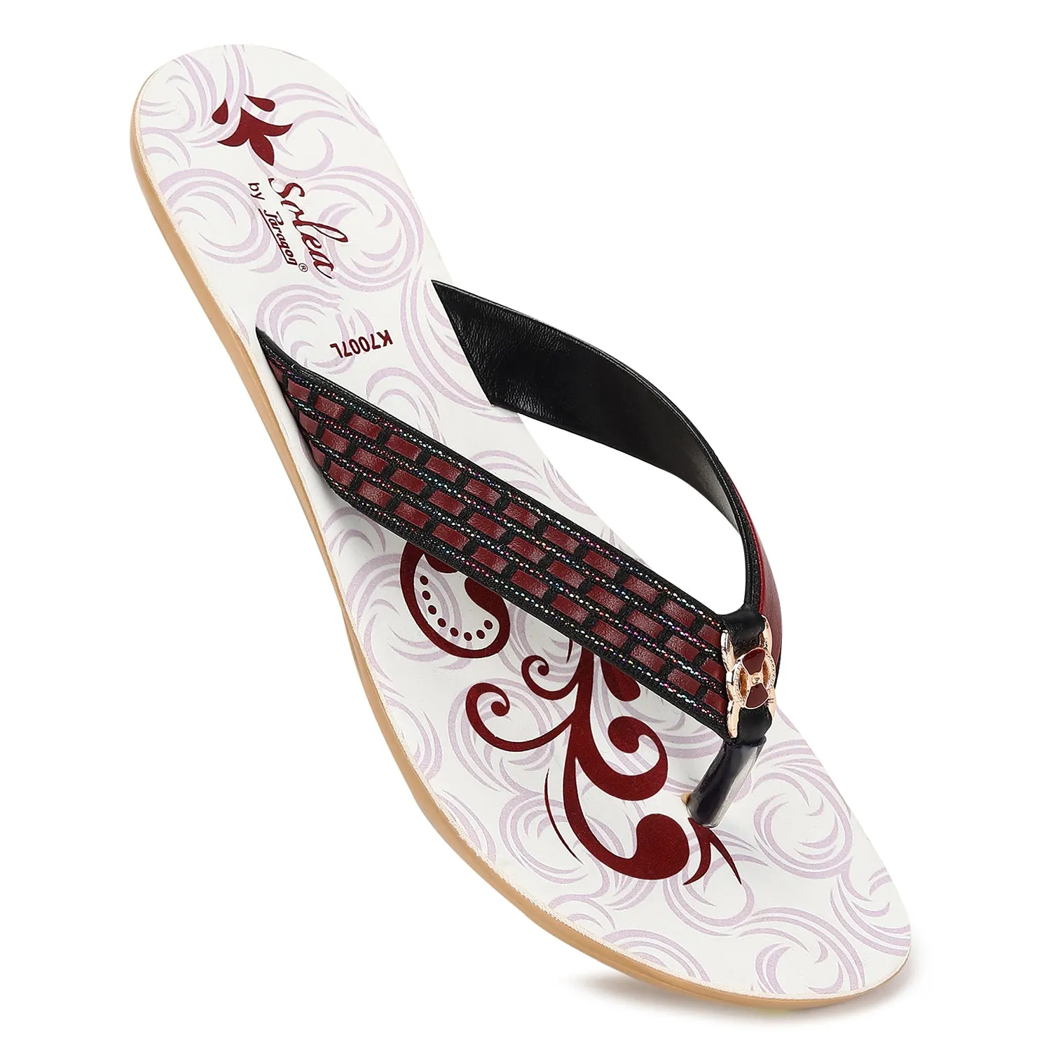 Paragon  PUK7007L Women Sandals | Casual & Formal Sandals | Stylish, Comfortable & Durable | For Daily & Occasion Wear