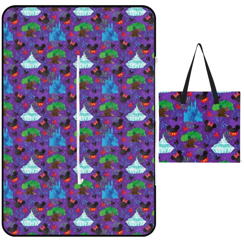 Park Hopper Fireworks Zipper Picnic Mat