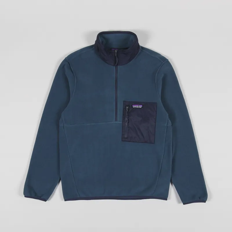 Patagonia Microdini Half Zip Fleece Pullover Tidepool Blue