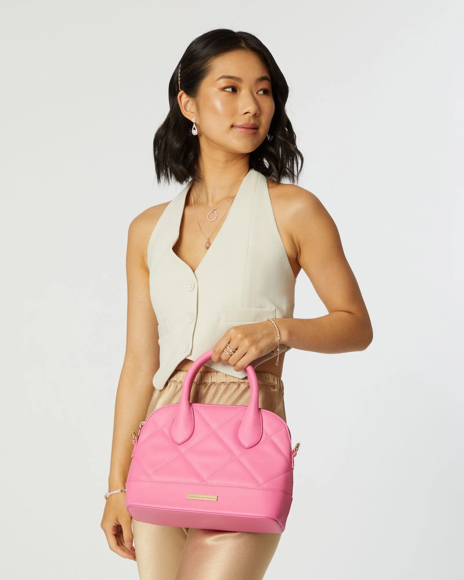 Pink Toya Quilted Tote