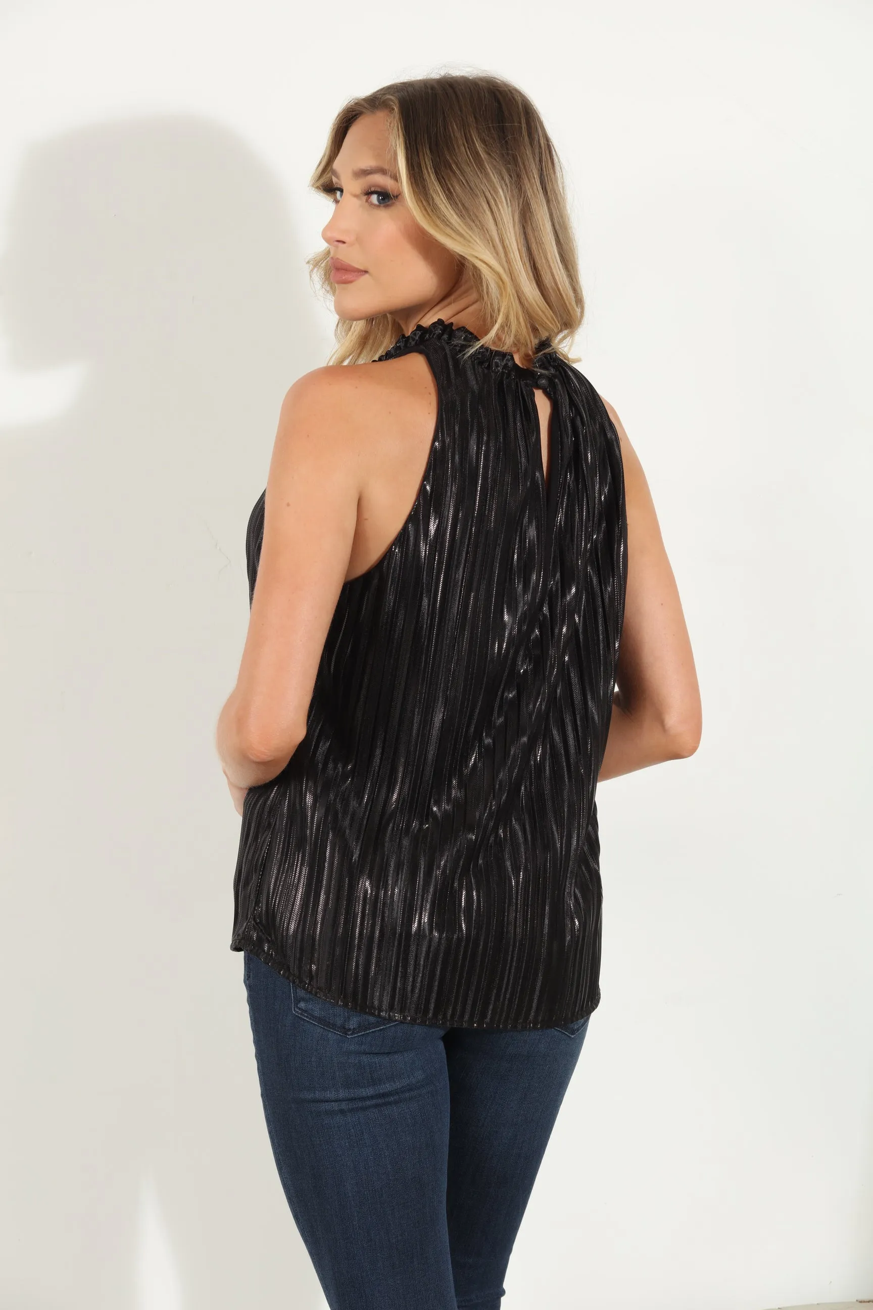 Pleated Neck Tank