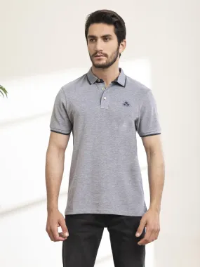 POLO SHIRT BIRD EYE NAVY