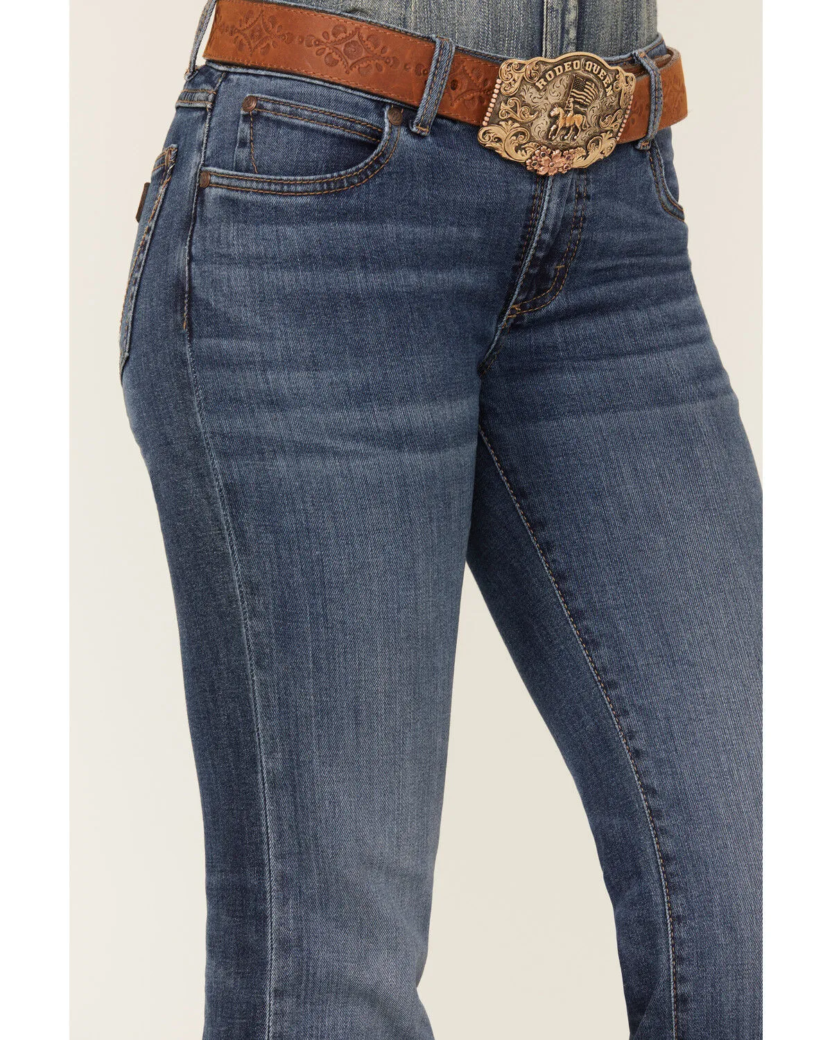 Product Name:  Wrangler Retro Women's Dark Wash Mid Rise Mae Trouser Jeans