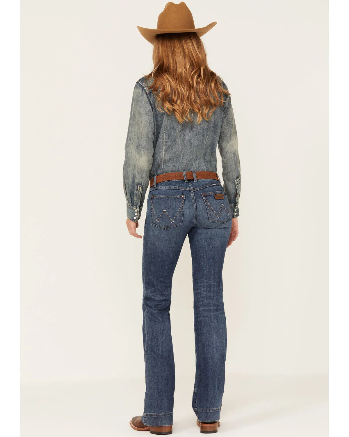 Product Name:  Wrangler Retro Women's Dark Wash Mid Rise Mae Trouser Jeans