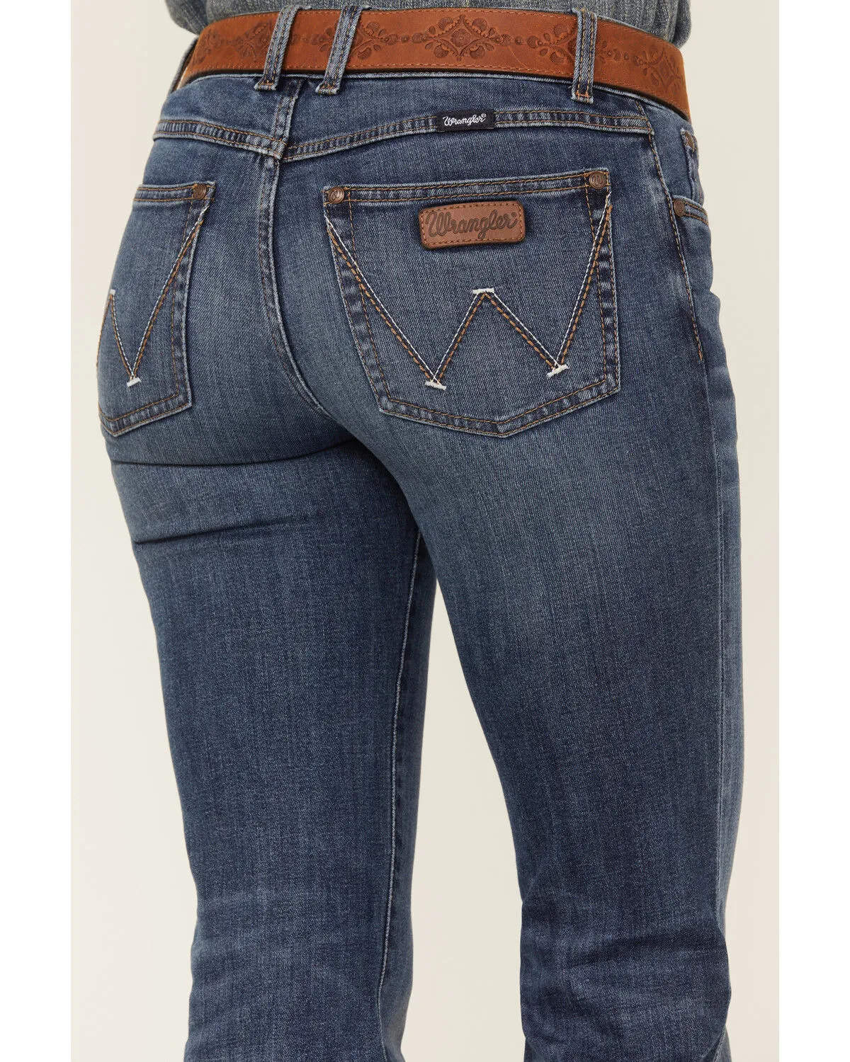 Product Name:  Wrangler Retro Women's Dark Wash Mid Rise Mae Trouser Jeans