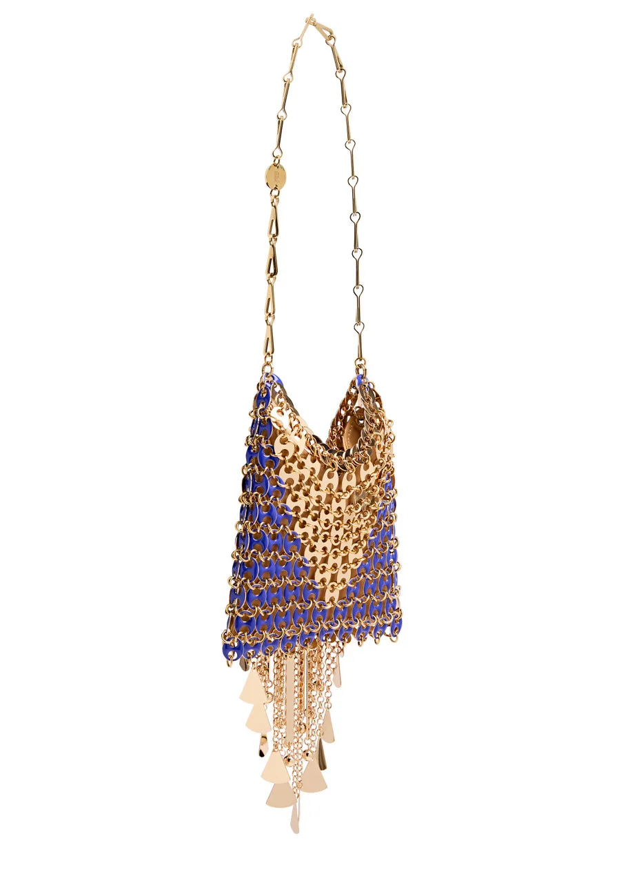 RABANNE 1969 fringed disc shoulder bag -                         -                     -                