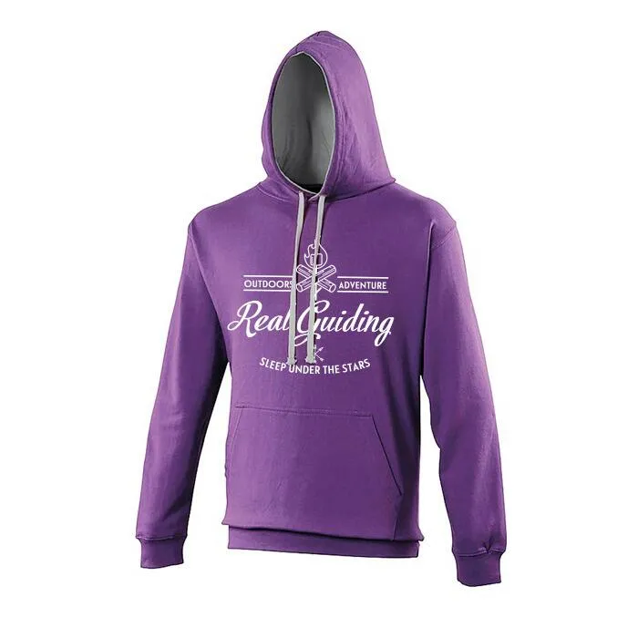 Real Guiding Adult Hoodie - Purple/Heather Grey