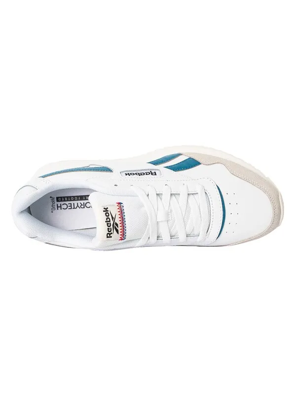 Reebok Glide Ripple Leather Trainers - White/Blue