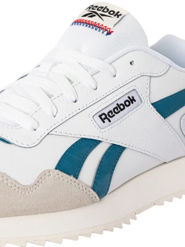 Reebok Glide Ripple Leather Trainers - White/Blue