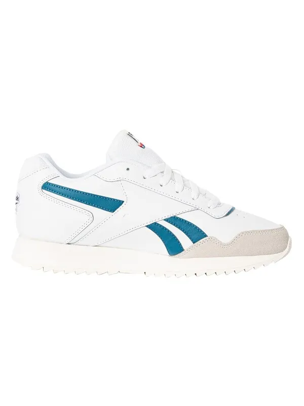 Reebok Glide Ripple Leather Trainers - White/Blue