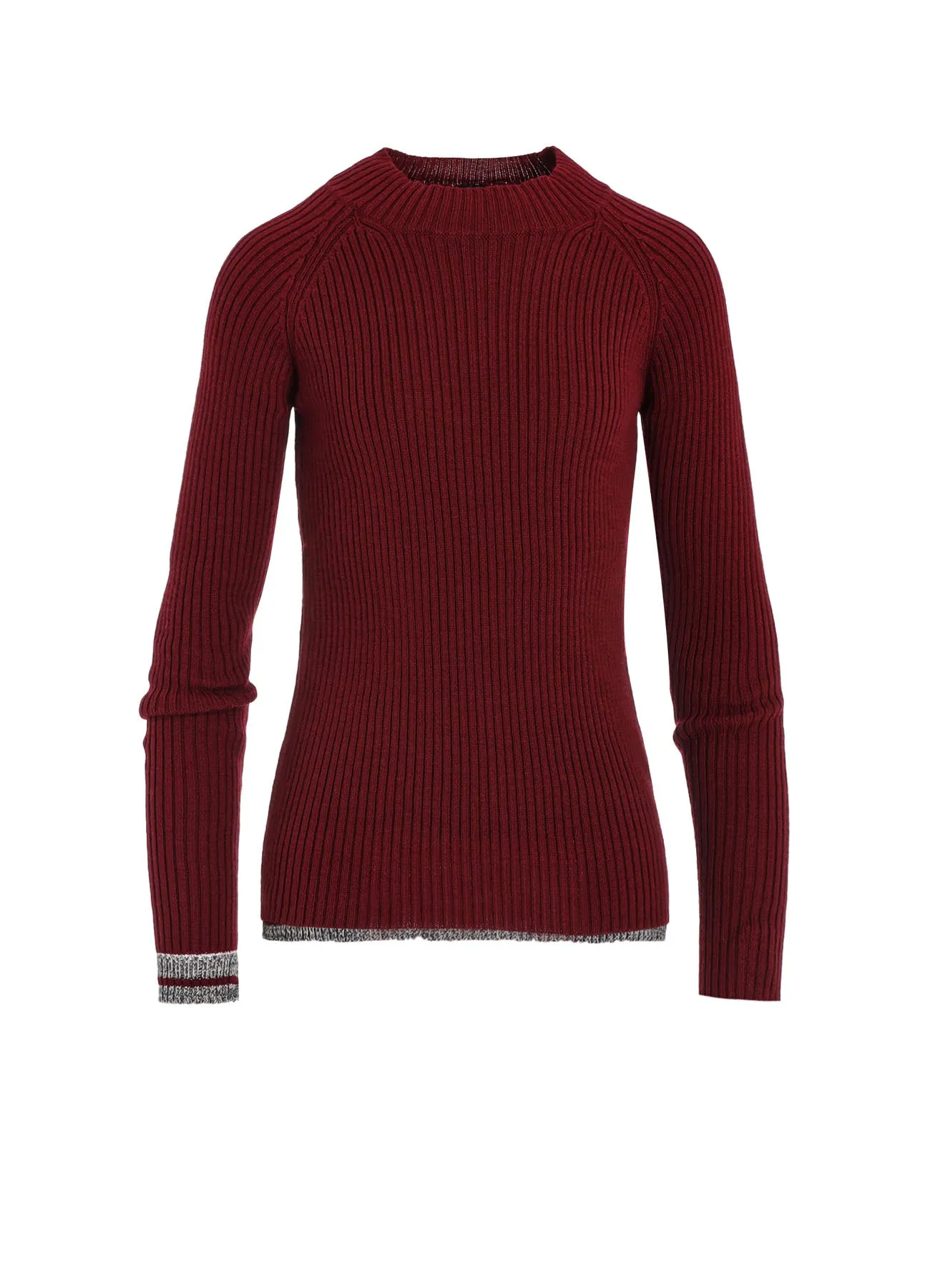 RIB MINI HIGH NECK RAGLAN PULLOVER