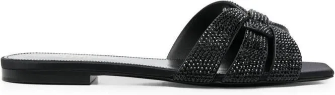 Saint Laurent Tribute flat sandals Black