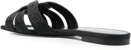 Saint Laurent Tribute flat sandals Black