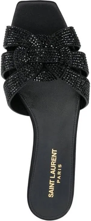 Saint Laurent Tribute flat sandals Black