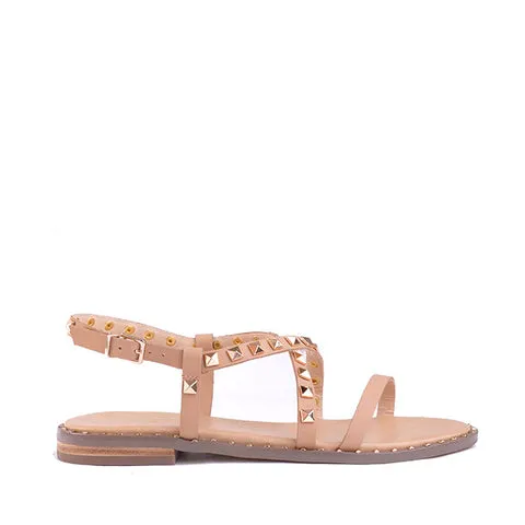 Siren BILBY STUDDED SANDALS - Camel