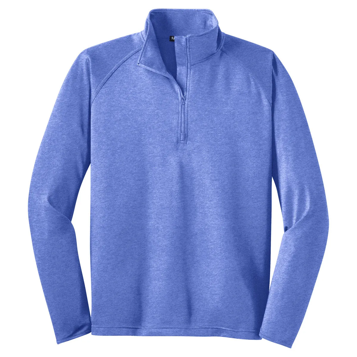 Sport-Tek Men's True Royal Heather Sport-Wick Stretch 1/4-Zip Pullover