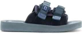 Suicoke touch-strap slide sandals Blue