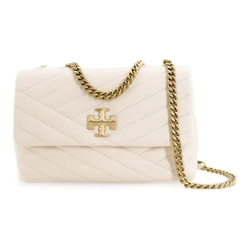     Tory Burch   Kira Convertible Shoulder Bag Herringbone Quilted Leather And Chain Strap Shoulder Bag