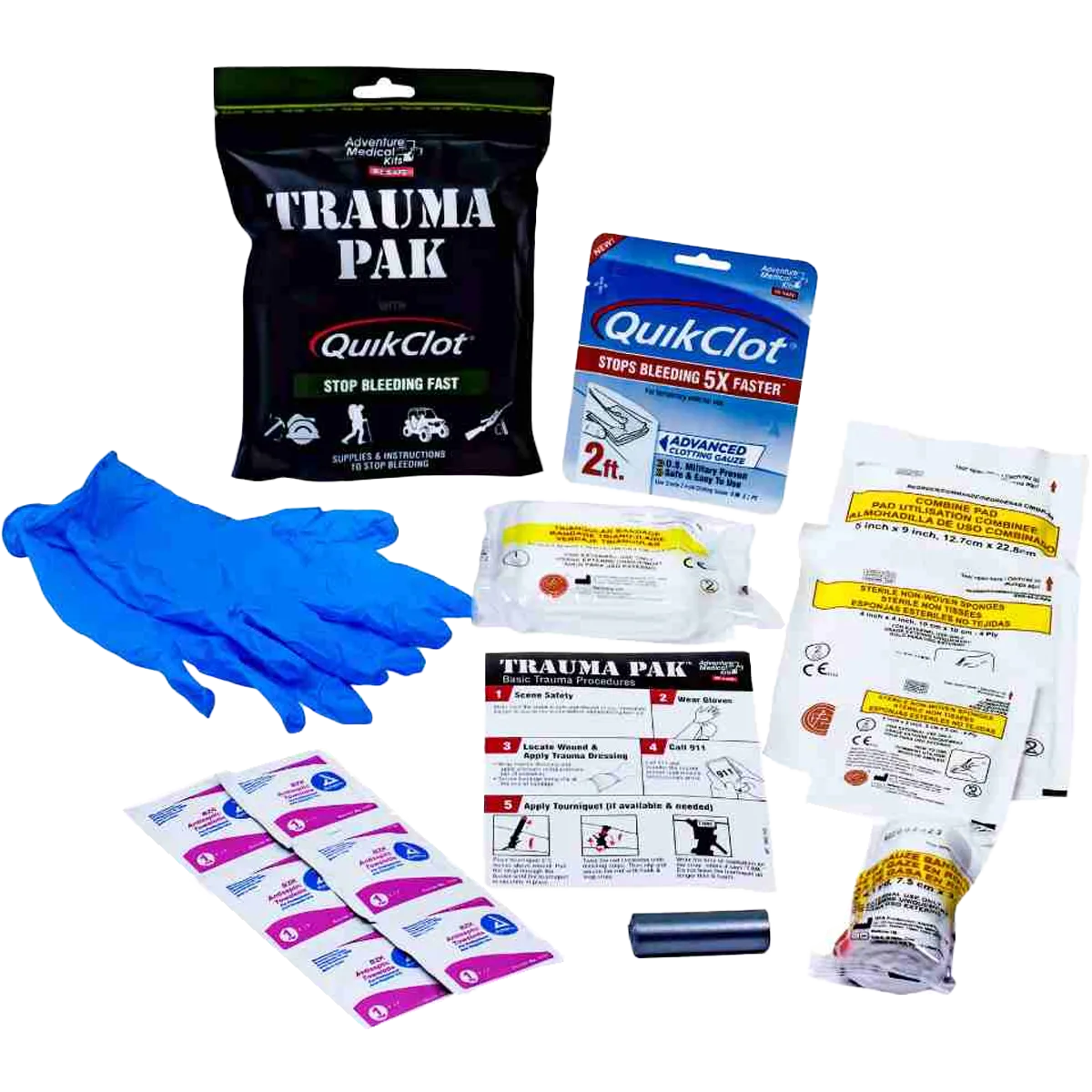 Trauma Pak First Aid Kit with QuikClot