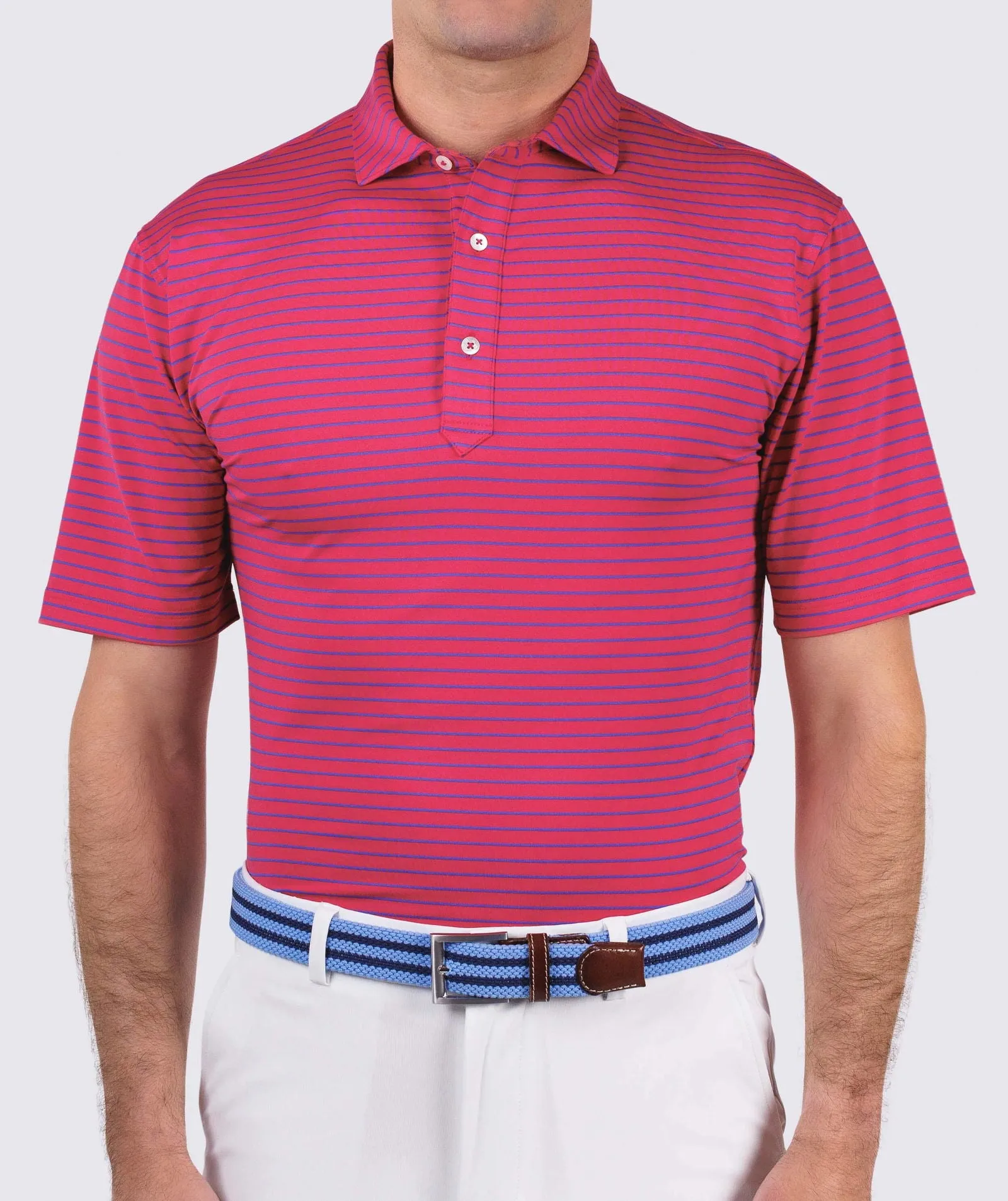 Trey Stripe Performance Polo