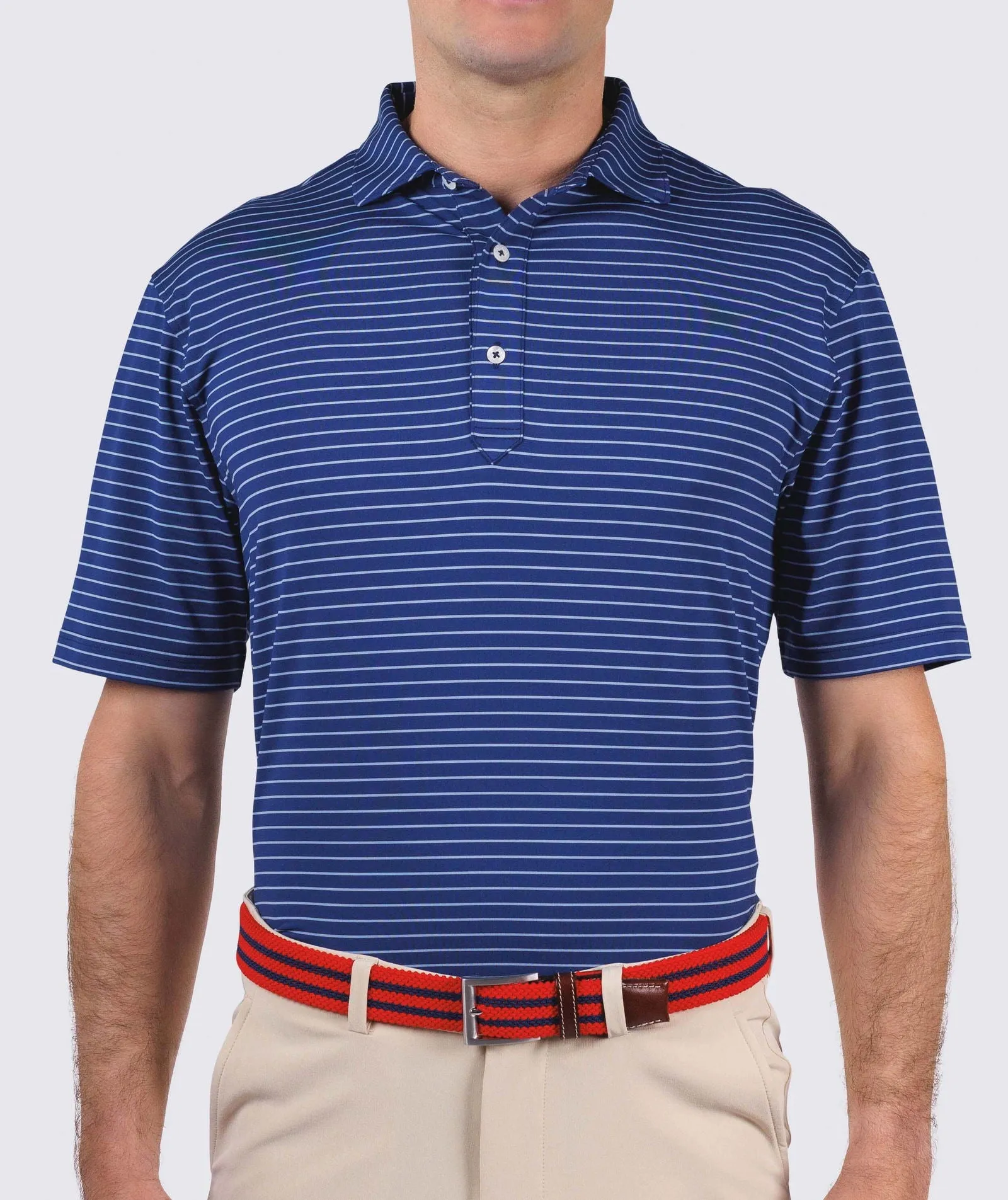 Trey Stripe Performance Polo