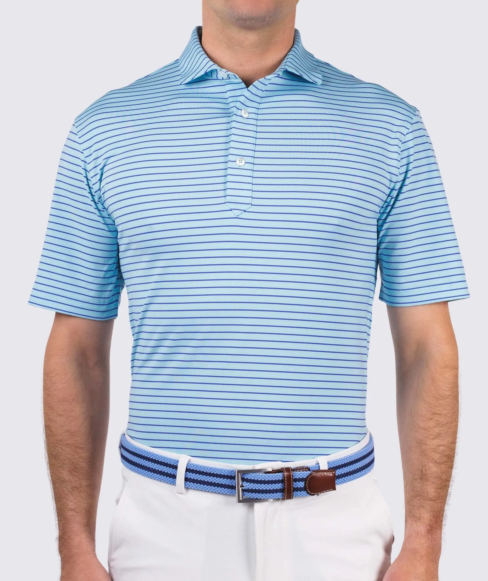 Trey Stripe Performance Polo