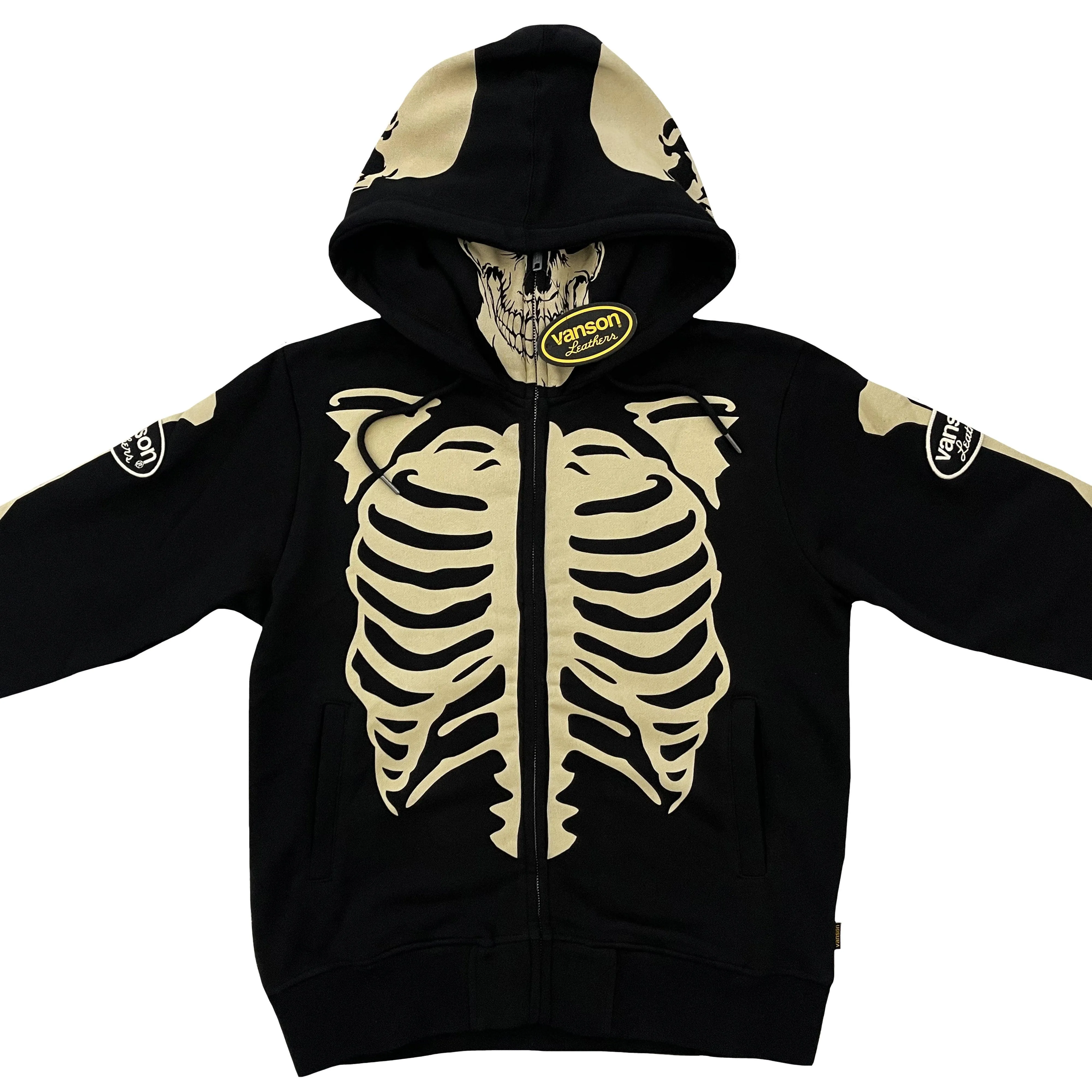 Vanson Leathers Skeleton Hoodie