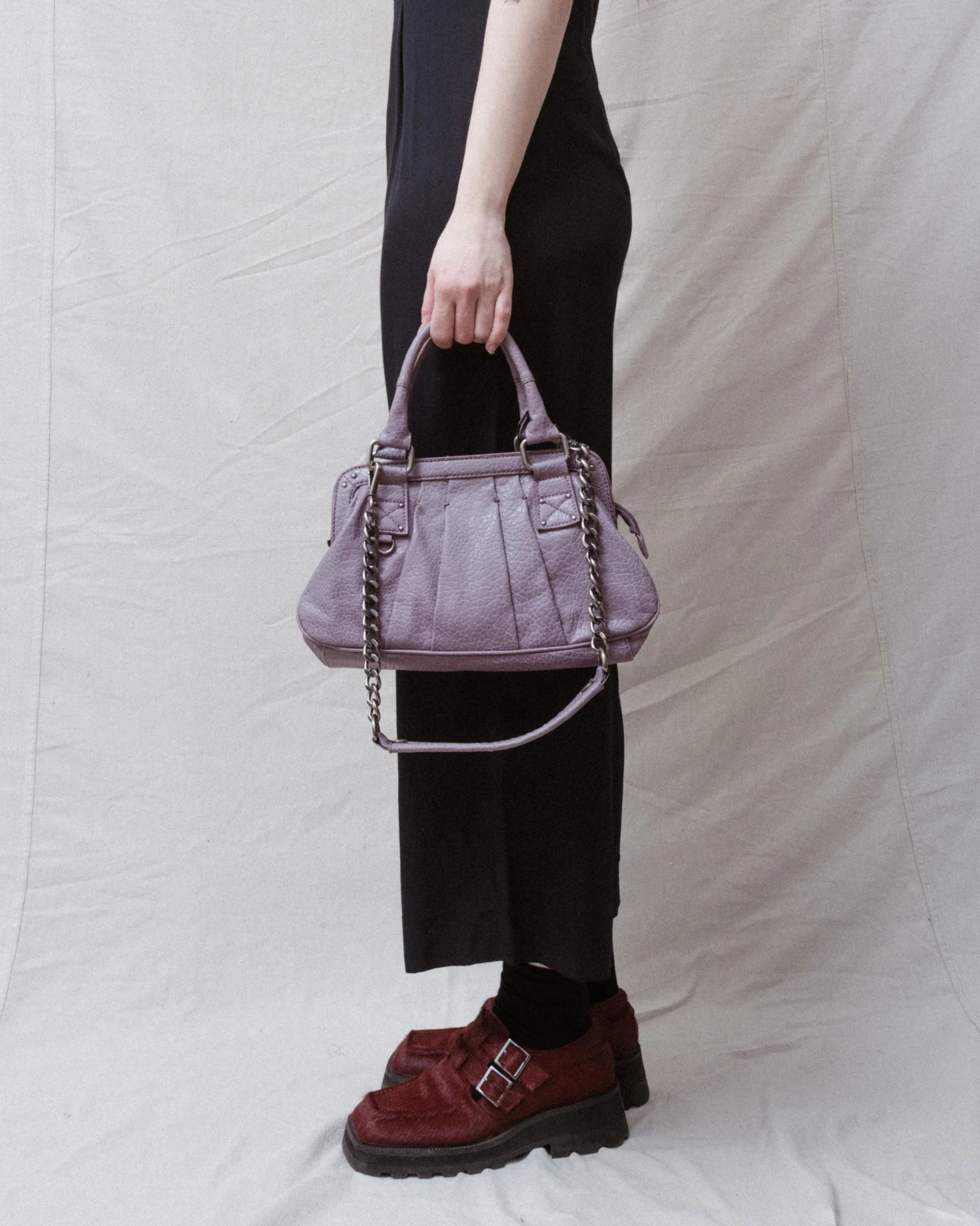 Vintage Lavender Y2K Vegan Leather Bag