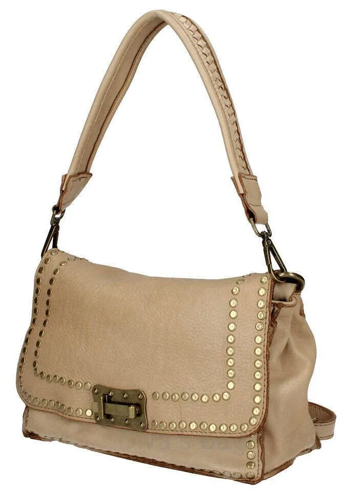 Vintage taupe tory leather bag