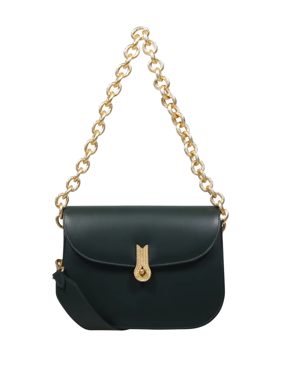 WOMAN AMATO DANIELE DARK GREEN CALF LEATHER QUEEN CACCIATORA BAG