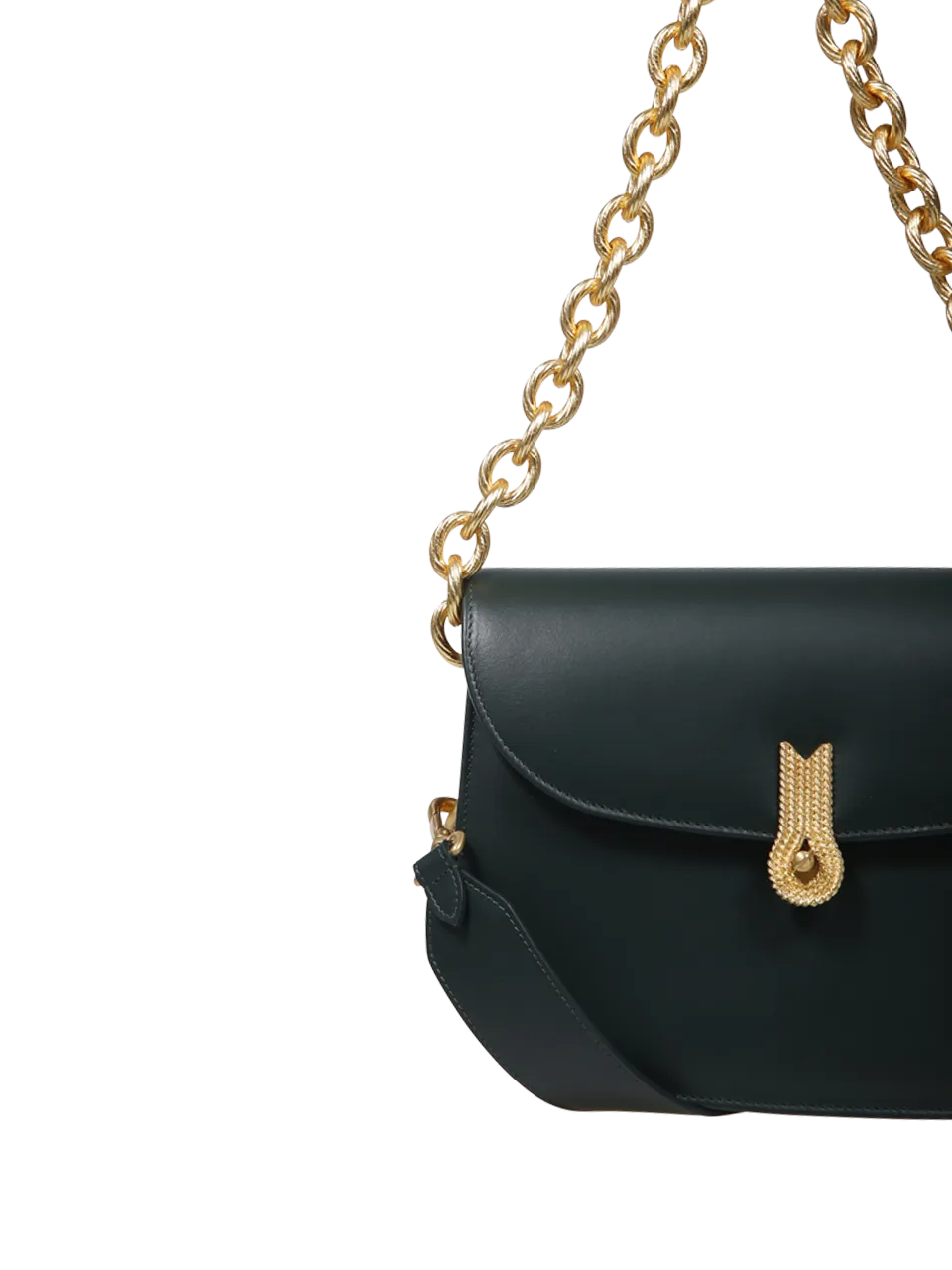 WOMAN AMATO DANIELE DARK GREEN CALF LEATHER QUEEN CACCIATORA BAG