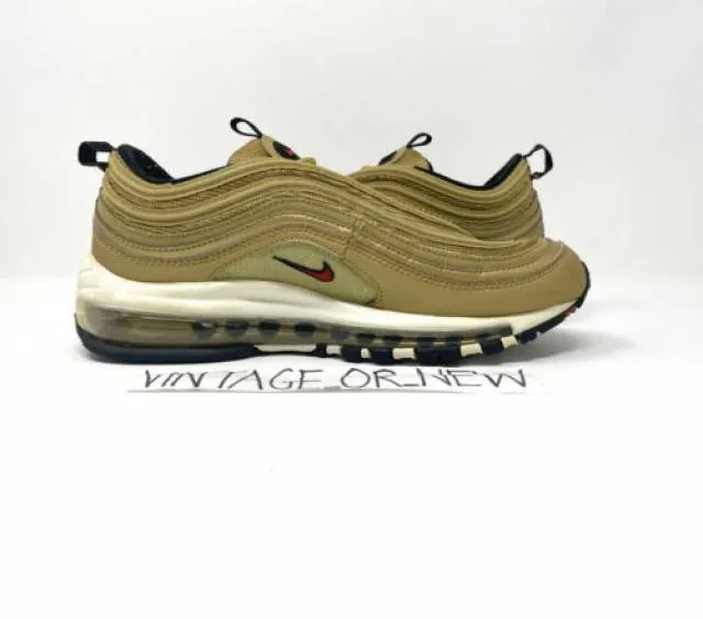 Women's 2017 nike air max ‘97 og qs metallic gold running 885691-700 sz 7.5