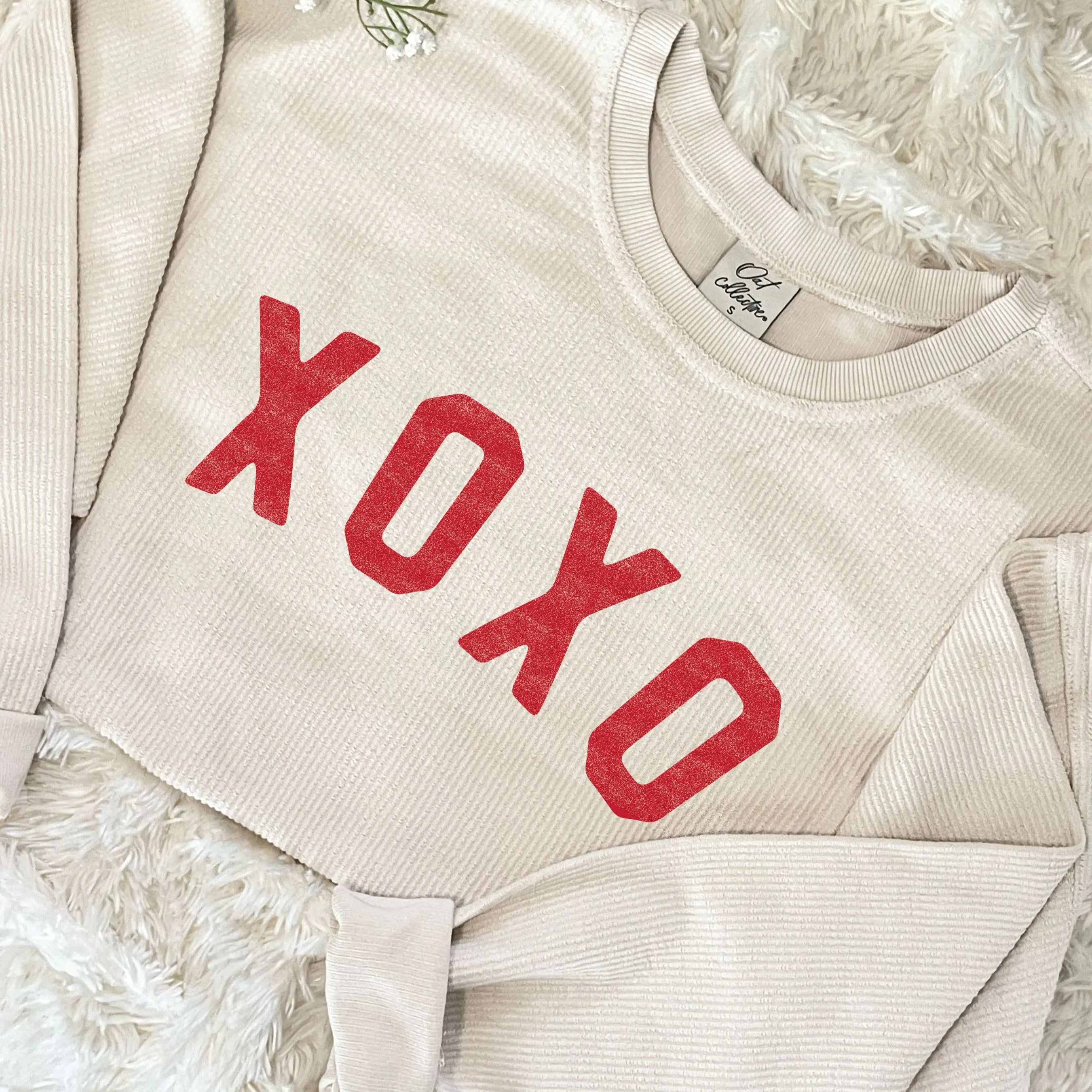 XOXO Cropped Thermal Vintage Pullover, women's